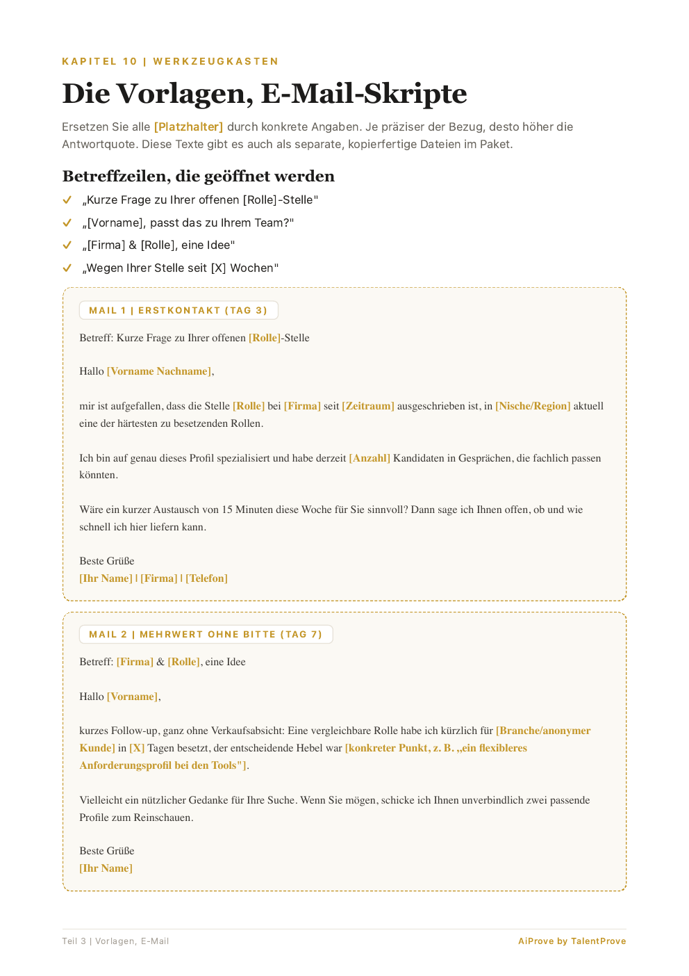 Innenseite: kopierfertige E-Mail-Skripte