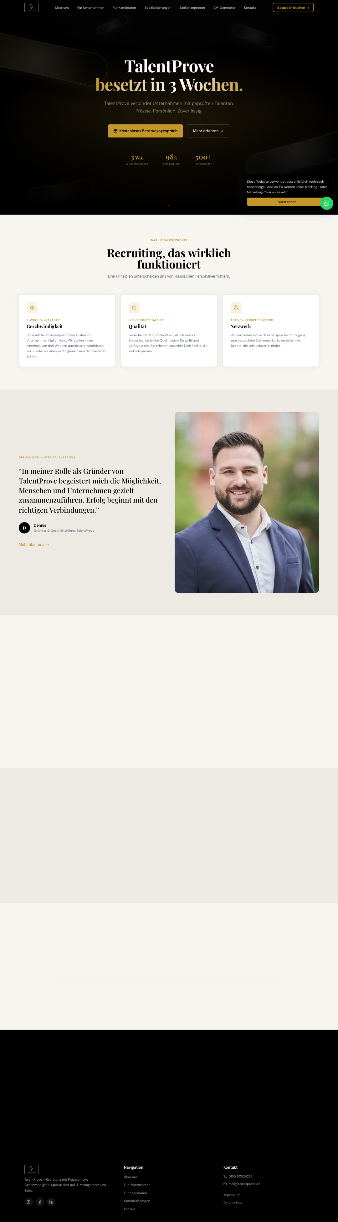 Screenshot TalentProve